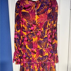 FARM Rio Colorful Long Sleeve Dress